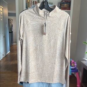 Sunday Swagger Patterned Quarter-Zip Pullover